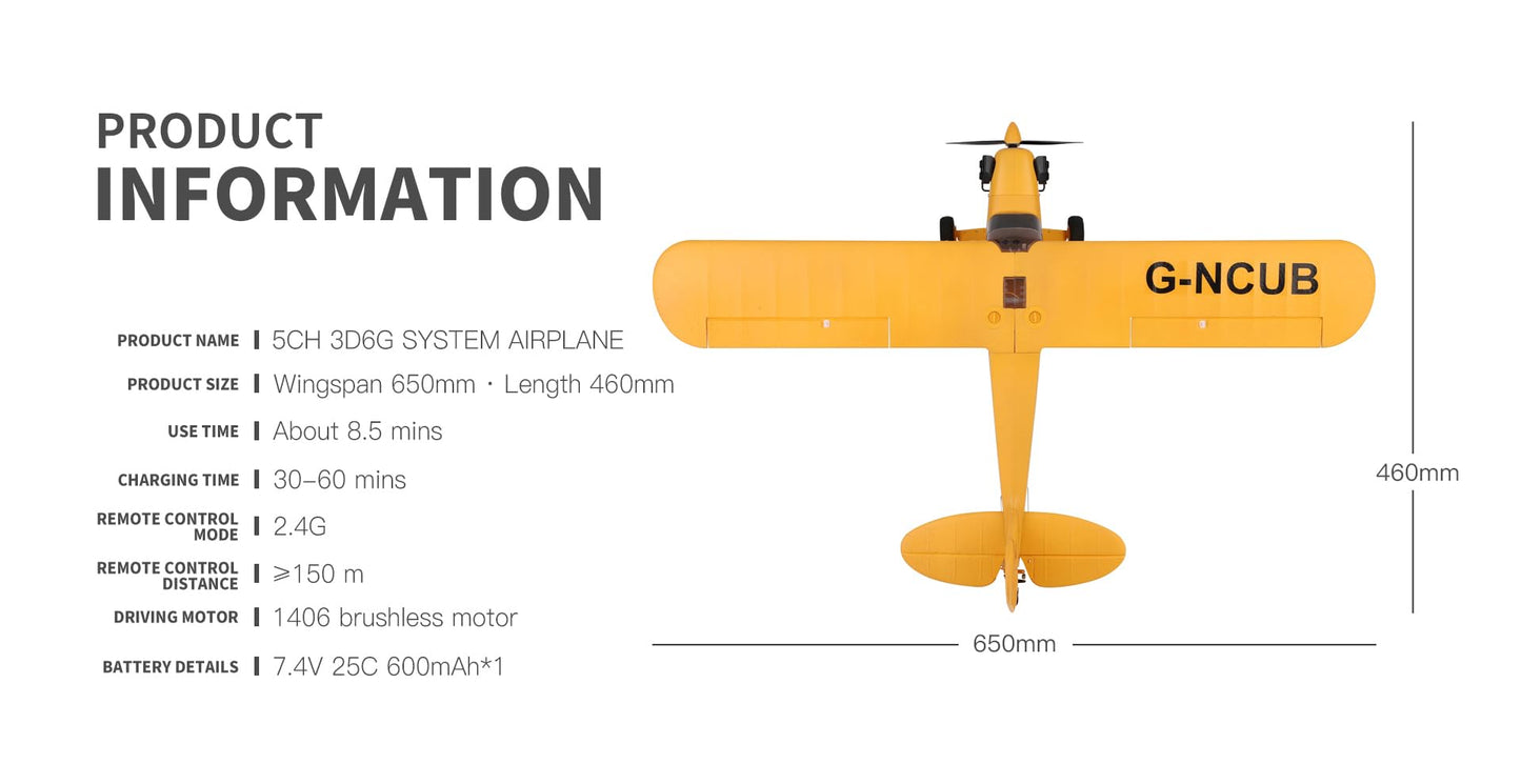 Trendziol A160-J3 RTF 2.4G Remote Control Airplane