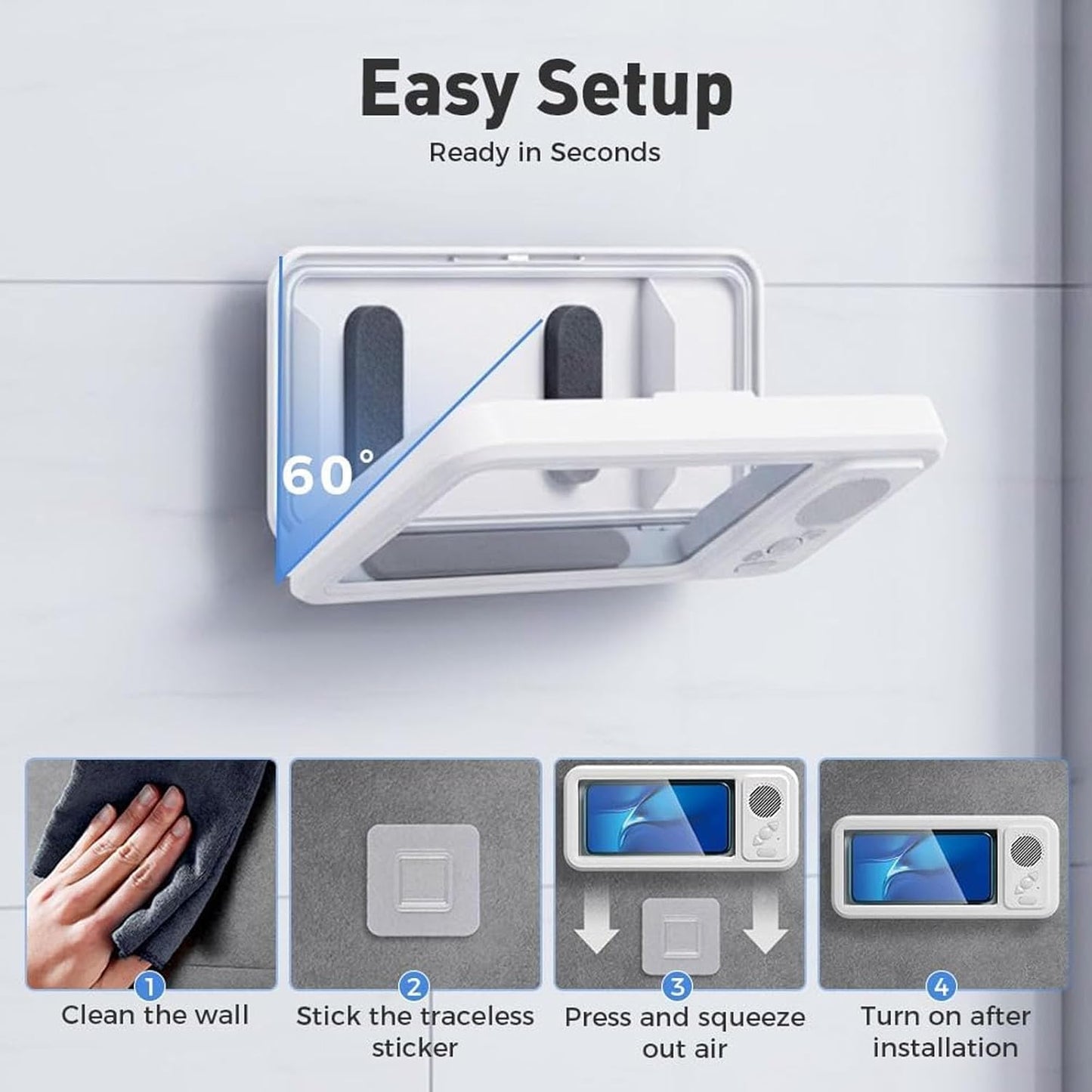 Trendziol  Bluetooth Shower Phone Holder