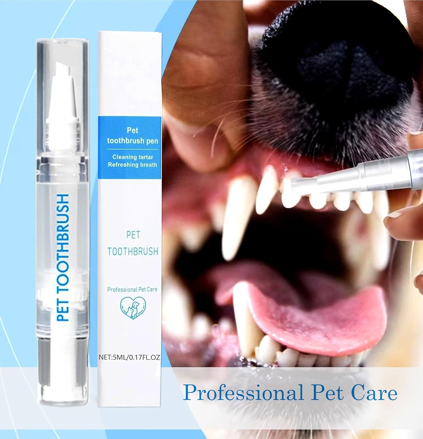 Pet Toothbrush Pen with Oral Repair Gel (3 PCS Pack)