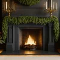 Christmas Decoration Cedar Garland Realistic Faux Greenery