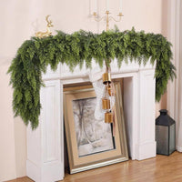 Christmas Decoration Cedar Garland Realistic Faux Greenery